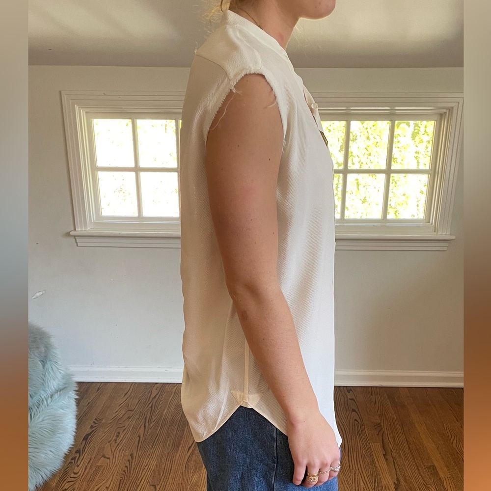 Off White Helmut Lang Button Down Blouse - image 3